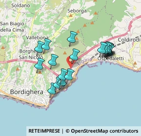 Mappa Autostrada A10 Genova-Ventimiglia, 18012 Bordighera IM, Italia (1.6345)