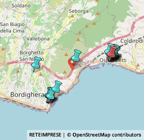 Mappa Autostrada A10 Genova-Ventimiglia, 18012 Bordighera IM, Italia (2.081)