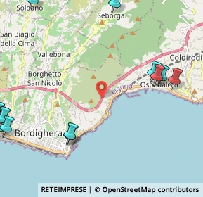 Mappa Autostrada A10 Genova-Ventimiglia, 18012 Bordighera IM, Italia (3.60588)