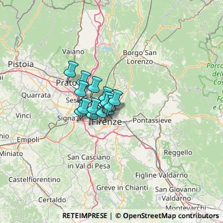 Mappa Via Arnaldo Fusinato, 50133 Firenze FI, Italia (7.21071)