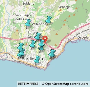 Mappa Viadotto Sasso, 18012 Bordighera IM, Italia (1.69417)