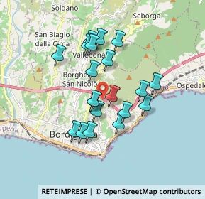 Mappa Viadotto Sasso, 18012 Bordighera IM, Italia (1.487)