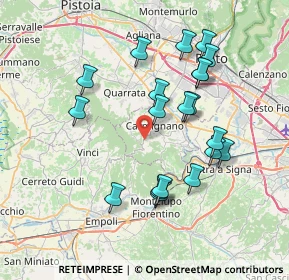 Mappa Via Rigoccioli, 59015 Carmignano PO, Italia (7.416)