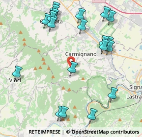 Mappa Via Rigoccioli, 59015 Carmignano PO, Italia (5.1575)