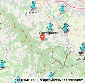 Mappa Via Rigoccioli, 59015 Carmignano PO, Italia (8.212)