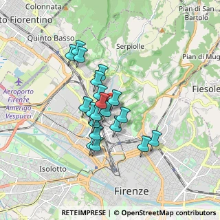 Mappa Via Francesco Leoncini, 50134 Firenze FI, Italia (1.3625)