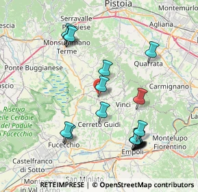 Mappa Via Palmiro Togliatti, 51035 Lamporecchio PT, Italia (8.57579)