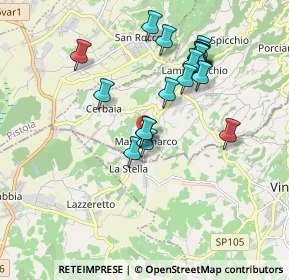 Mappa Via Palmiro Togliatti, 51035 Lamporecchio PT, Italia (1.8025)