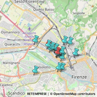 Mappa Via di Novoli, 50100 Firenze FI, Italia (1.35647)