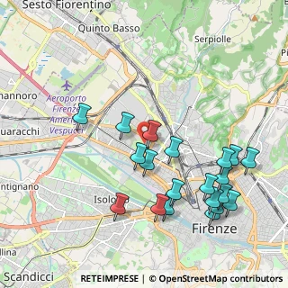 Mappa Via del Fiorino, 50127 Firenze FI, Italia (2.2565)