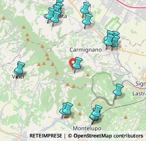 Mappa Via Vergheretana, 59015 Carmignano PO, Italia (5.304)