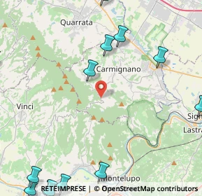 Mappa Via Vergheretana, 59015 Carmignano PO, Italia (7.18667)