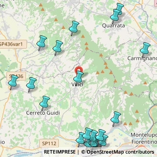 Mappa Via Cino da Pistoia, 50059 Vinci FI, Italia (6.763)