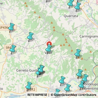 Mappa Via Cino da Pistoia, 50059 Vinci FI, Italia (6.9355)