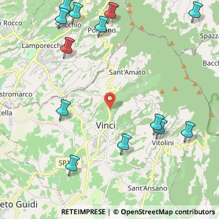 Mappa Via Cino da Pistoia, 50059 Vinci FI, Italia (3.10846)