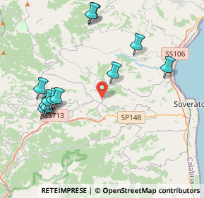 Mappa Unnamed Road, 88060 Petrizzi CZ, Italia (4.9175)