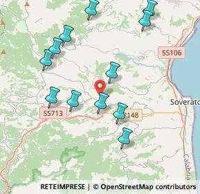 Mappa Unnamed Road, 88060 Petrizzi CZ, Italia (4.565)