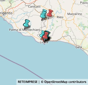 Mappa Via Barrile, 92027 Licata AG, Italia (7.3035)