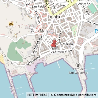 Mappa Via Principe di Napoli, 44, 92027 Licata, Agrigento (Sicilia)