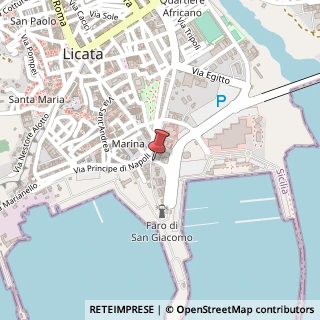 Mappa Via Castello, 2, 92027 Licata, Agrigento (Sicilia)