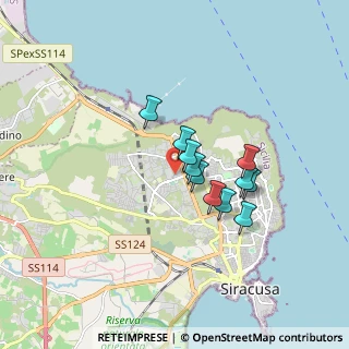 Mappa Via Monsignor Salvatore Gozzo, 96100 Siracusa SR, Italia (1.37455)