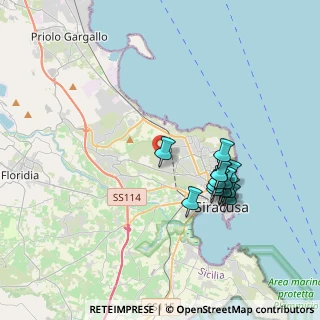 Mappa Via Monti Nebrodi, 96100 Siracusa SR, Italia (3.97571)
