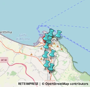 Mappa Via delle Fornaci Comunali, 60125 Ancona AN, Italia (2.55545)