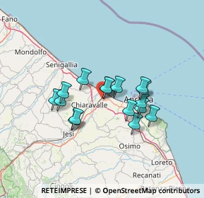 Mappa Via del Commercio, 60015 Falconara Marittima AN, Italia (10.86563)