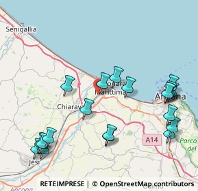 Mappa Via del Commercio, 60015 Falconara Marittima AN, Italia (9.8095)