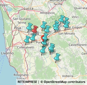 Mappa Via Pierluigi da Palestrina, 56038 Ponsacco PI, Italia (10.57056)
