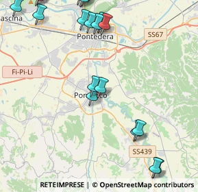 Mappa Via Pierluigi da Palestrina, 56038 Ponsacco PI, Italia (5.9545)