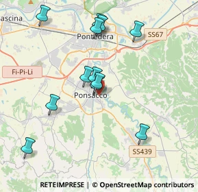 Mappa Via Pierluigi da Palestrina, 56038 Ponsacco PI, Italia (3.93083)