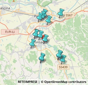 Mappa Via Pierluigi da Palestrina, 56038 Ponsacco PI, Italia (3.278)