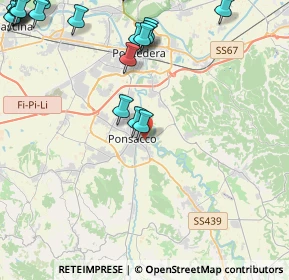 Mappa Via Pierluigi da Palestrina, 56038 Ponsacco PI, Italia (6.49579)