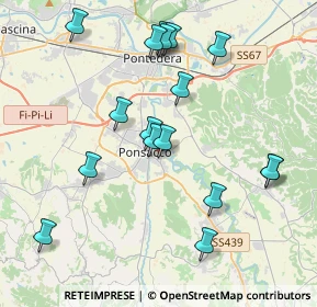 Mappa Via Pierluigi da Palestrina, 56038 Ponsacco PI, Italia (4.20882)