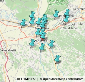 Mappa Via Pierluigi da Palestrina, 56038 Ponsacco PI, Italia (6.404)