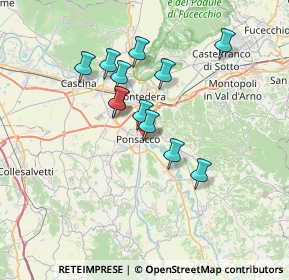 Mappa Via Pierluigi da Palestrina, 56038 Ponsacco PI, Italia (5.93417)