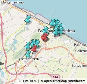 Mappa Via Guglielmo Marconi, 60015 Falconara Marittima AN, Italia (1.2405)