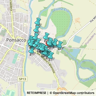 Mappa Via Chiavaccini, 56038 Ponsacco PI, Italia (0.26429)