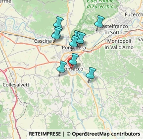 Mappa Via Palmiro Togliatti, 56038 Ponsacco PI, Italia (5.53818)