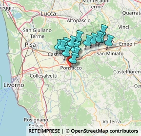 Mappa Via Palmiro Togliatti, 56038 Ponsacco PI, Italia (9.45188)
