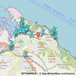 Mappa Via Lauro de Bosis, 60123 Ancona AN, Italia (1.066)