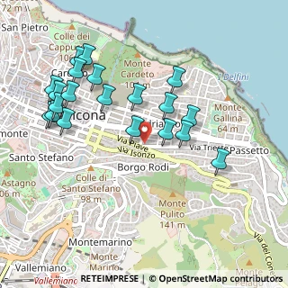 Mappa Via Lauro de Bosis, 60123 Ancona AN, Italia (0.5305)