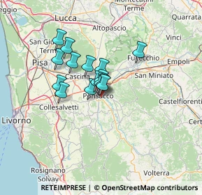 Mappa Via Gaetano Donizetti, 56038 Ponsacco PI, Italia (9.02667)