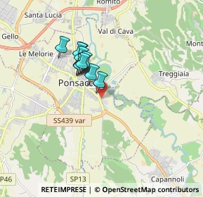 Mappa Via Gaetano Donizetti, 56038 Ponsacco PI, Italia (1.32545)