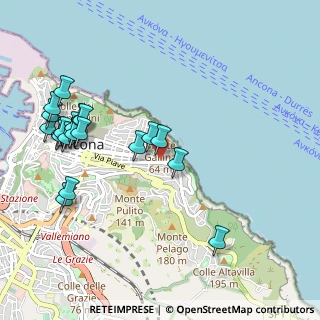 Mappa Via Enrico Toti, 60123 Ancona AN, Italia (1.187)
