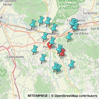 Mappa Via Eugenio Curiel, 56038 Ponsacco PI, Italia (7.40421)