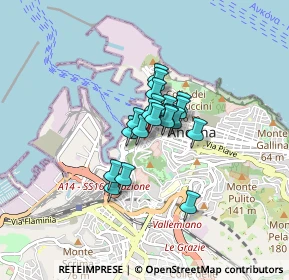 Mappa Via Domenico Barilari, 60122 Ancona AN, Italia (0.4695)