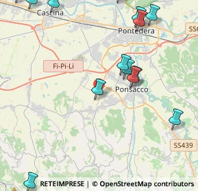 Mappa Via Melorie, 56035 Casciana Terme Lari PI, Italia (5.72857)
