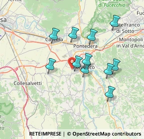 Mappa Via Melorie, 56035 Casciana Terme Lari PI, Italia (6.53455)